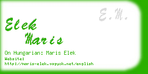 elek maris business card